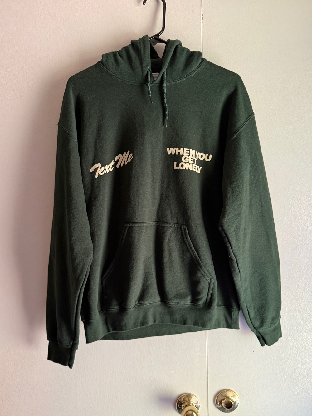 Lonely Ghost Green Hoodie Size Medium